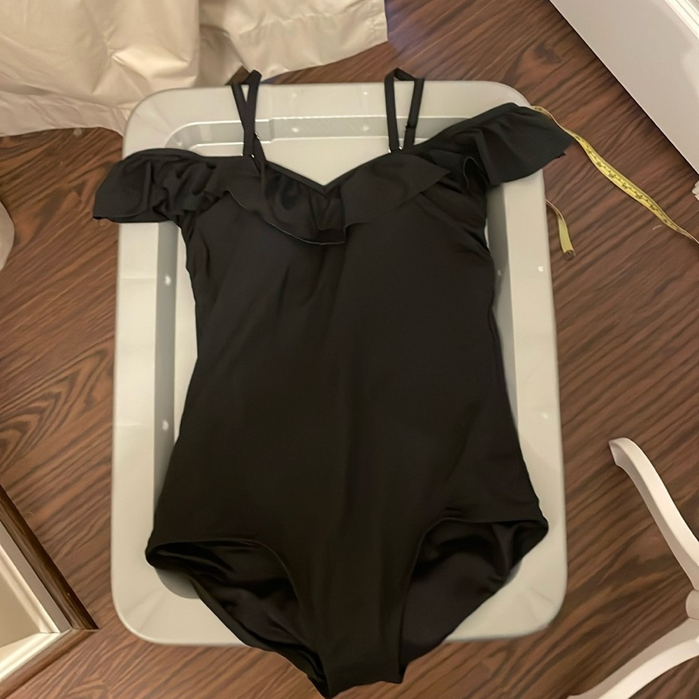 Black off the shoulder one piece
